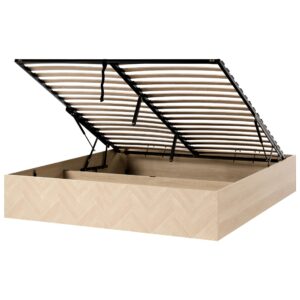 wohnli-moebel-suche-800001909528 Wohnli Möbelsuche - BETT mit Stauraum ohne Kopfteil 180/200 cm MDF-Platte Hellbraun Etel