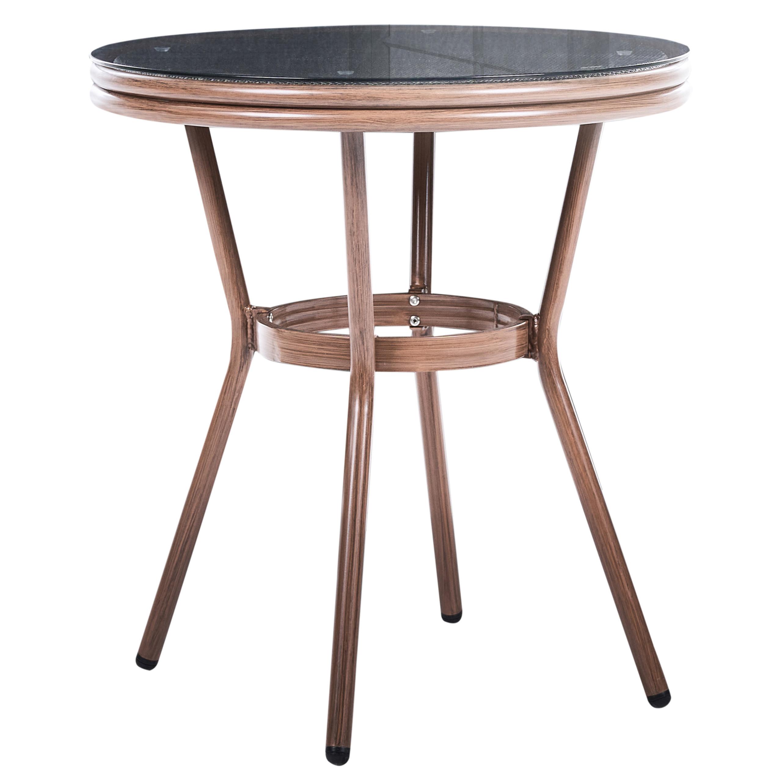 Wohnli Möbelsuche - BISTROTISCH 70/70 cm Sicherheitsglas Grau Rifreddo