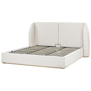wohnli-moebel-suche-800001909613-1 BETT mit Stauraum 180/200 cm Stoff Cremeweiß Monestier Textil Beliani Möbel > Betten Weiß