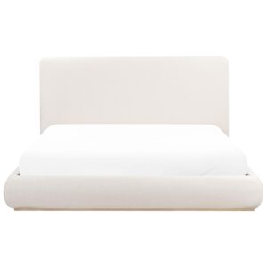 BETT mit Stauraum 180/200 cm Stoff Hellbeige Campagne Textil Beliani Möbel > Betten Beige