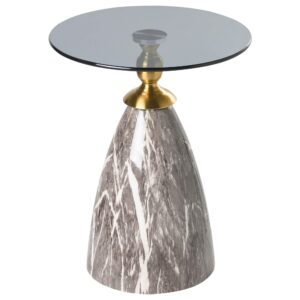 wohnli-moebel-suche-800001909733 Wohnli Möbelsuche - BEISTELLTISCH Sicherheitsglas Schwarzer Marmor Cady