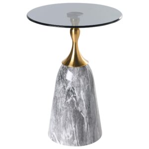 wohnli-moebel-suche-800001909749 Wohnli Möbelsuche - BEISTELLTISCH Sicherheitsglas Grauer Marmor Carter