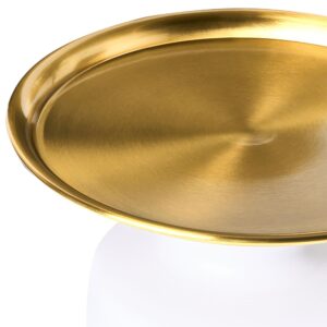 BEISTELLTISCH Metall Weiß/Gold Dove Metall Beliani Möbel > Tische > Beistelltische Weiß