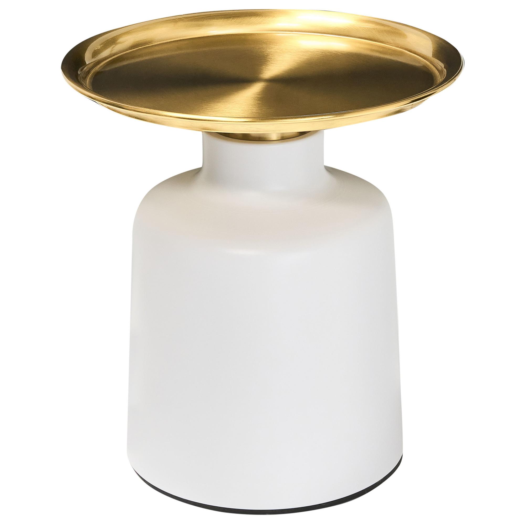 wohnli-moebel-suche-800001909767 Wohnli Möbelsuche - BEISTELLTISCH Metall Weiß/Gold Dove