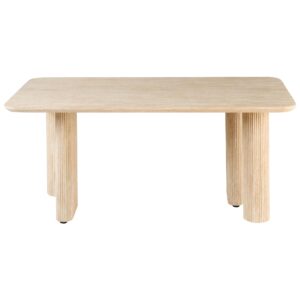 wohnli-moebel-suche-800001909861-1 ESSTISCH Travertinoptik 180/90 cm Barroy Holzwerkstoff Beliani Möbel > Tische > Esstische Beige