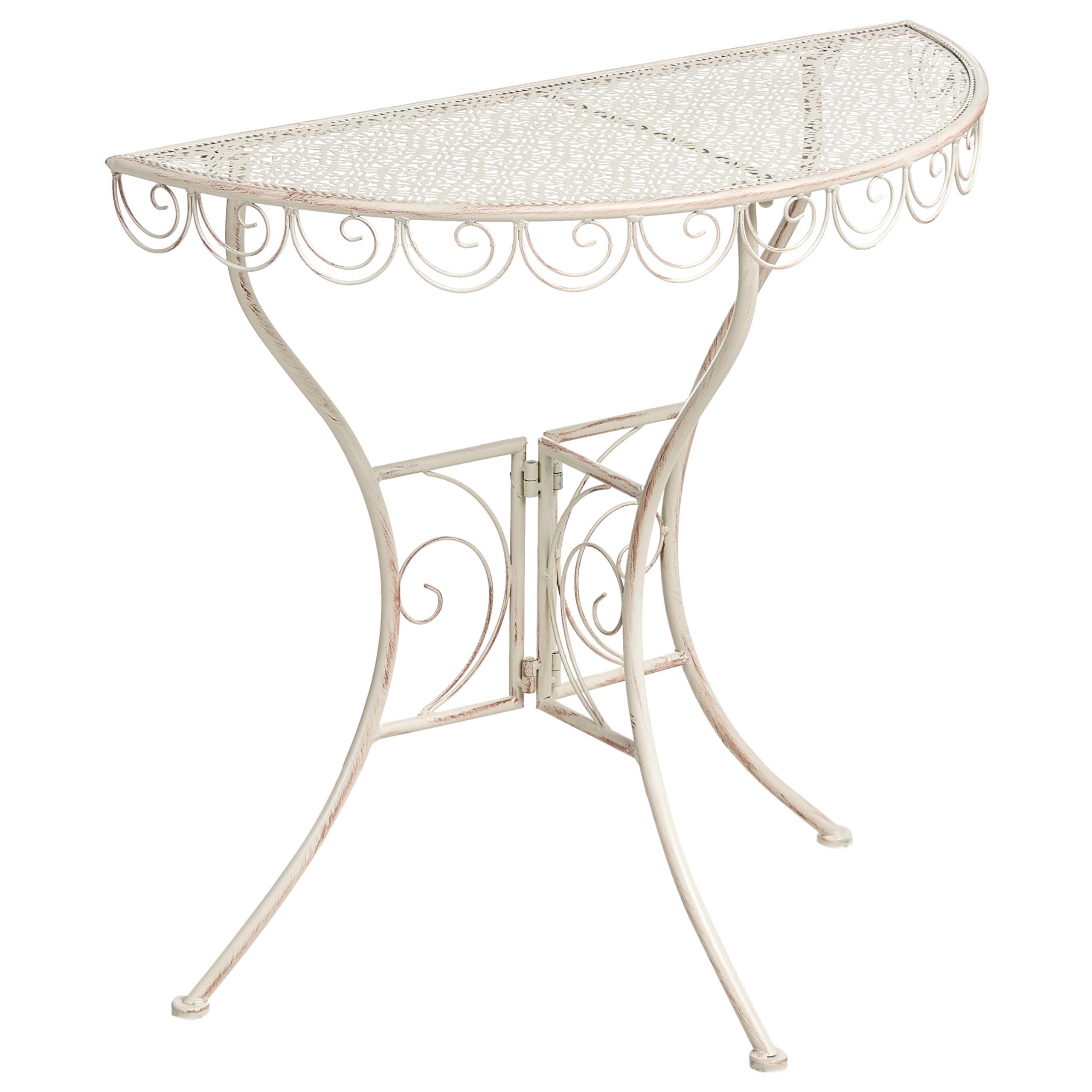Wohnli Möbelsuche - BISTROTISCH 80/36 cm Metall Hellbeige Juina
