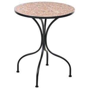 BISTROTISCH 60/60 cm Terrazzo Optik Metall Schwarz Adrano Metall Beliani Möbel > Tische > Esstische Schwarz
