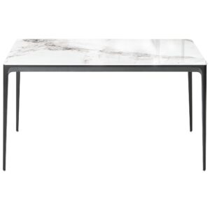 wohnli-moebel-suche-800001909899-1 ESSTISCH Weißer Marmor 140/80 cm Glas Jollein Glas Beliani Möbel > Tische > Esstische Weiß