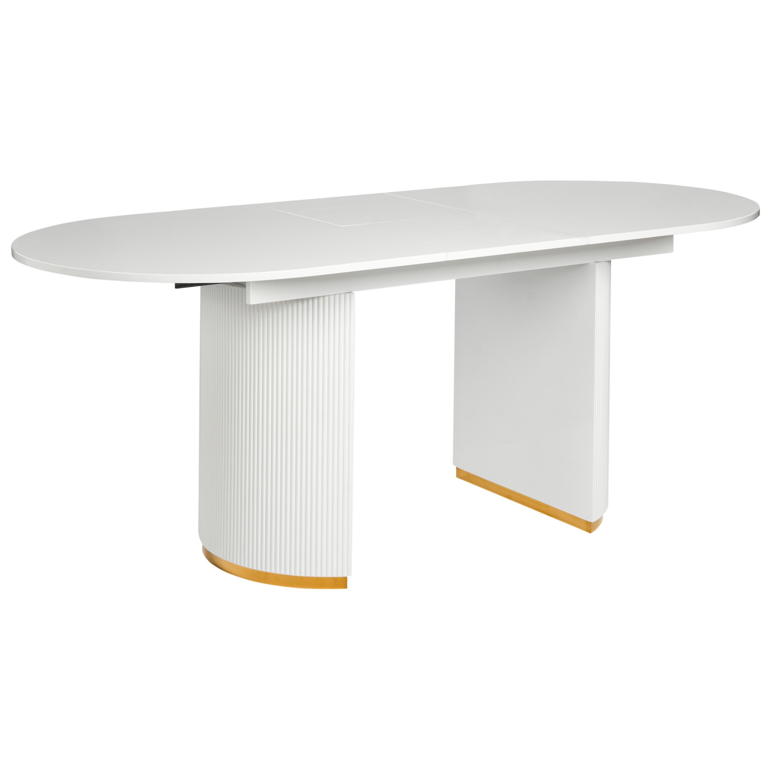 Wohnli Möbelsuche - ESSTISCH ausziehbar Weiß 160-200/90 cm Dulverton