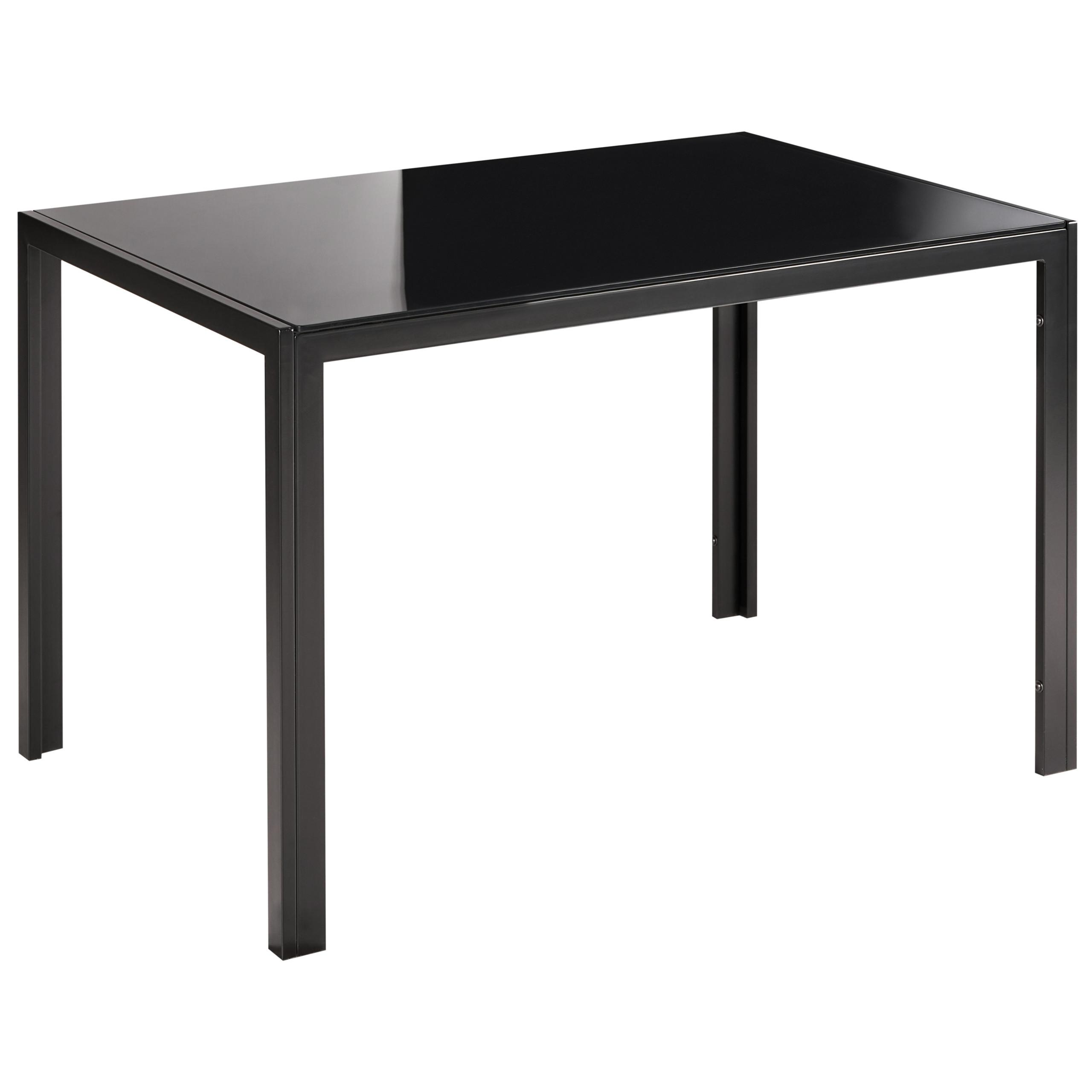 Wohnli Möbelsuche - ESSTISCH Schwarz 120/80 cm Sicherheitsglas Lavos