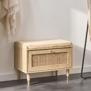 wohnli-moebel-suche-800001909935-1 SCHUHBANK Hellbraun Forster Holzwerkstoff Beliani Möbel > Bänke > Sitzbänke Braun