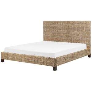 wohnli-moebel-suche-800001909985 Wohnli Möbelsuche - BETT mit Lattenrost 180/200 cm Rattan Naturfarben Salbris