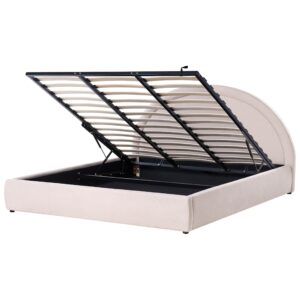 wohnli-moebel-suche-800001909999 Wohnli Möbelsuche - BETT mit Stauraum 180/200 cm Stoff Hellbeige Mouzon