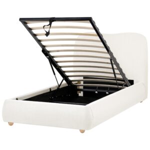 wohnli-moebel-suche-800001910002 Wohnli Möbelsuche - BETT mit Stauraum 90/200 cm Stoff Cremeweiß Blagnac