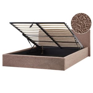 wohnli-moebel-suche-800001910003 Wohnli Möbelsuche - BETT mit Stauraum 180/200 cm Bouclé Braun Orbey