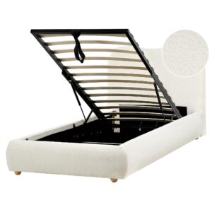 wohnli-moebel-suche-800001910007 Wohnli Möbelsuche - BETT mit Stauraum 90/200 cm Bouclé Cremeweiß Blagnac