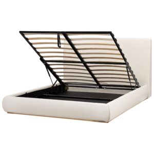 wohnli-moebel-suche-800001910017 Wohnli Möbelsuche - BETT mit Stauraum 160/200 cm Stoff Hellbeige Campagne