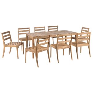 wohnli-moebel-suche-800001910029 Wohnli Möbelsuche - GARTENMÖBEL-SET 8-Sitzer Hellbraun zertifiziertes Akazienholz Chioggia