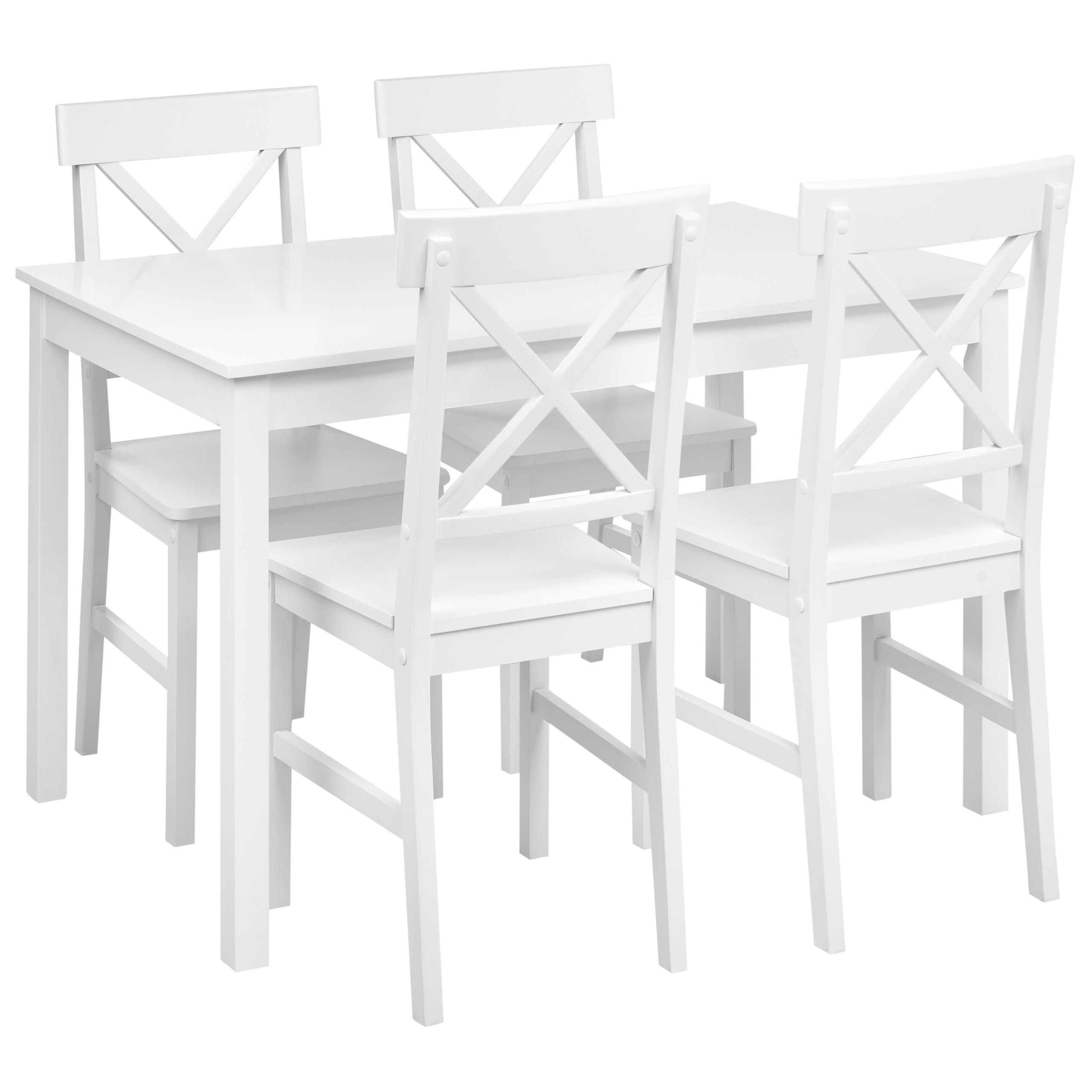 wohnli-moebel-suche-800001910110 Wohnli Möbelsuche - ESSZIMMER-SETBARLEE Pappelholz Weiß 4-Sitzer
