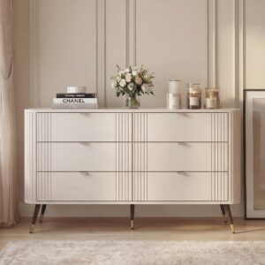 wohnli-moebel-suche-800001910740-1 KOMMODE AURA mit Schubladen auf Füßen Holzwerkstoff Idohome Möbel > Kommoden & Schubladenschränke > Kommoden Beige
