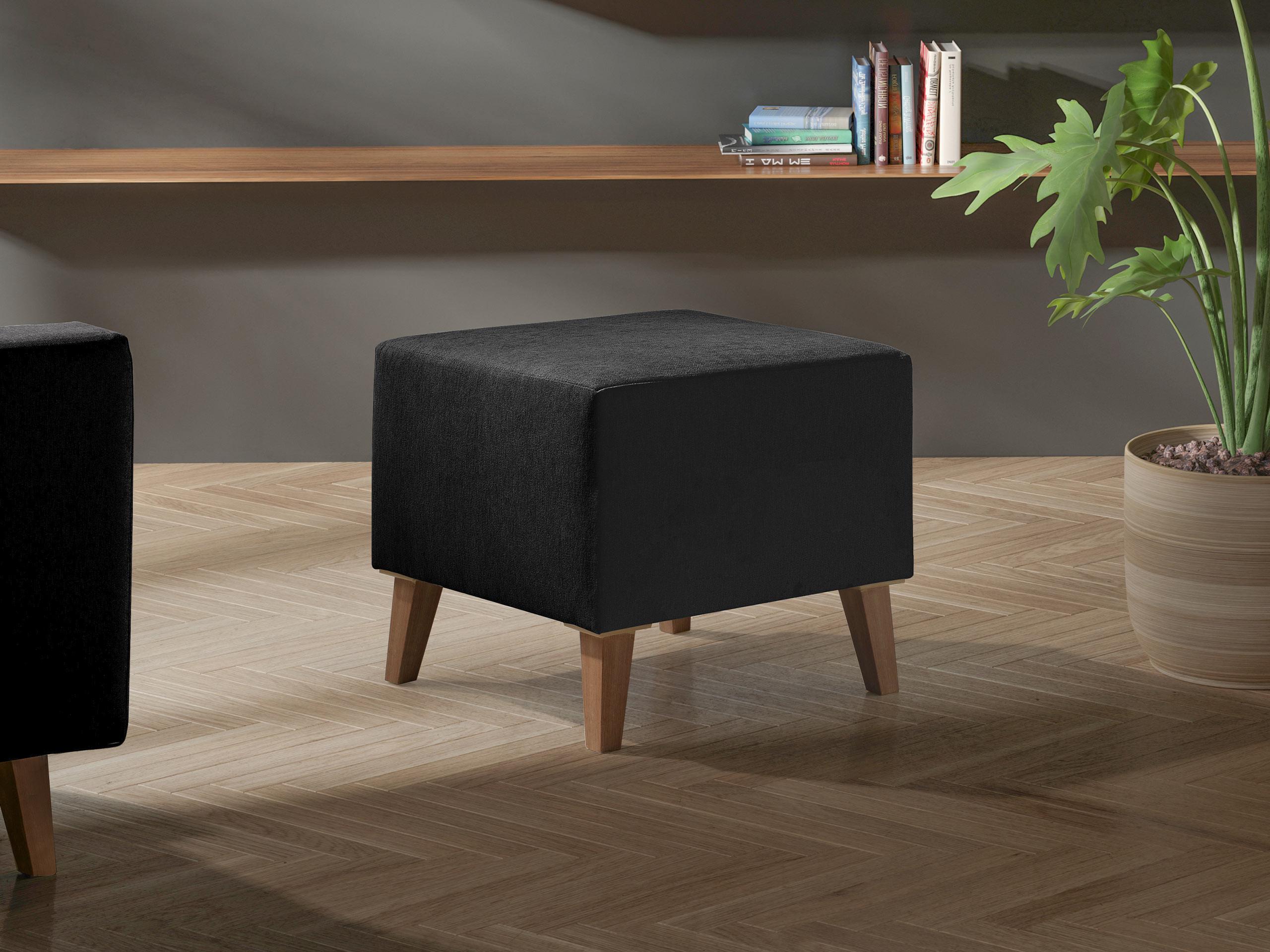 POLSTERHOCKER Oviedo Textil MIRJAN24 Möbel > Sessel > Hocker Schwarz