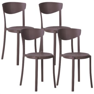 Wohnli Möbelsuche - GARTENSTUHL 4er-Set Braun Vieste