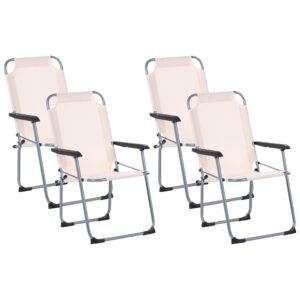 wohnli-moebel-suche-800001912137 Wohnli Möbelsuche - GARTENSTUHL 4er-Set klappbar Metall Beige Galatsi