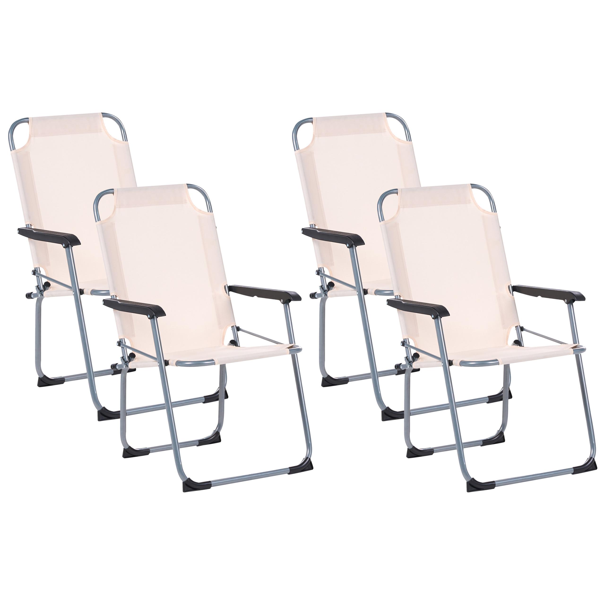 wohnli-moebel-suche-800001912137 Wohnli Möbelsuche - GARTENSTUHL 4er-Set klappbar Metall Beige Galatsi