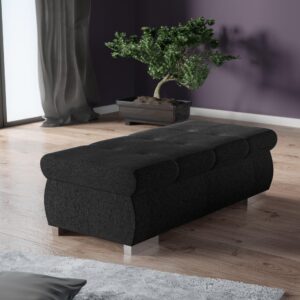 wohnli-moebel-suche-800001912474-1 POLSTERHOCKER Orkan Groß Textil MIRJAN24 Möbel > Sessel > Hocker Anthrazit