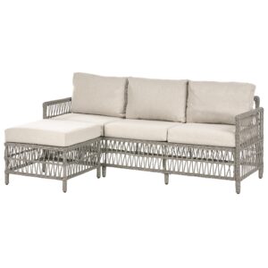 wohnli-moebel-suche-800001912929-1 GARTENSOFA mit Ottomane 3-Sitzer Polyrattan Grau Ofena Kunststoff Beliani Garten & Outdoor > Gartenmöbel Grau