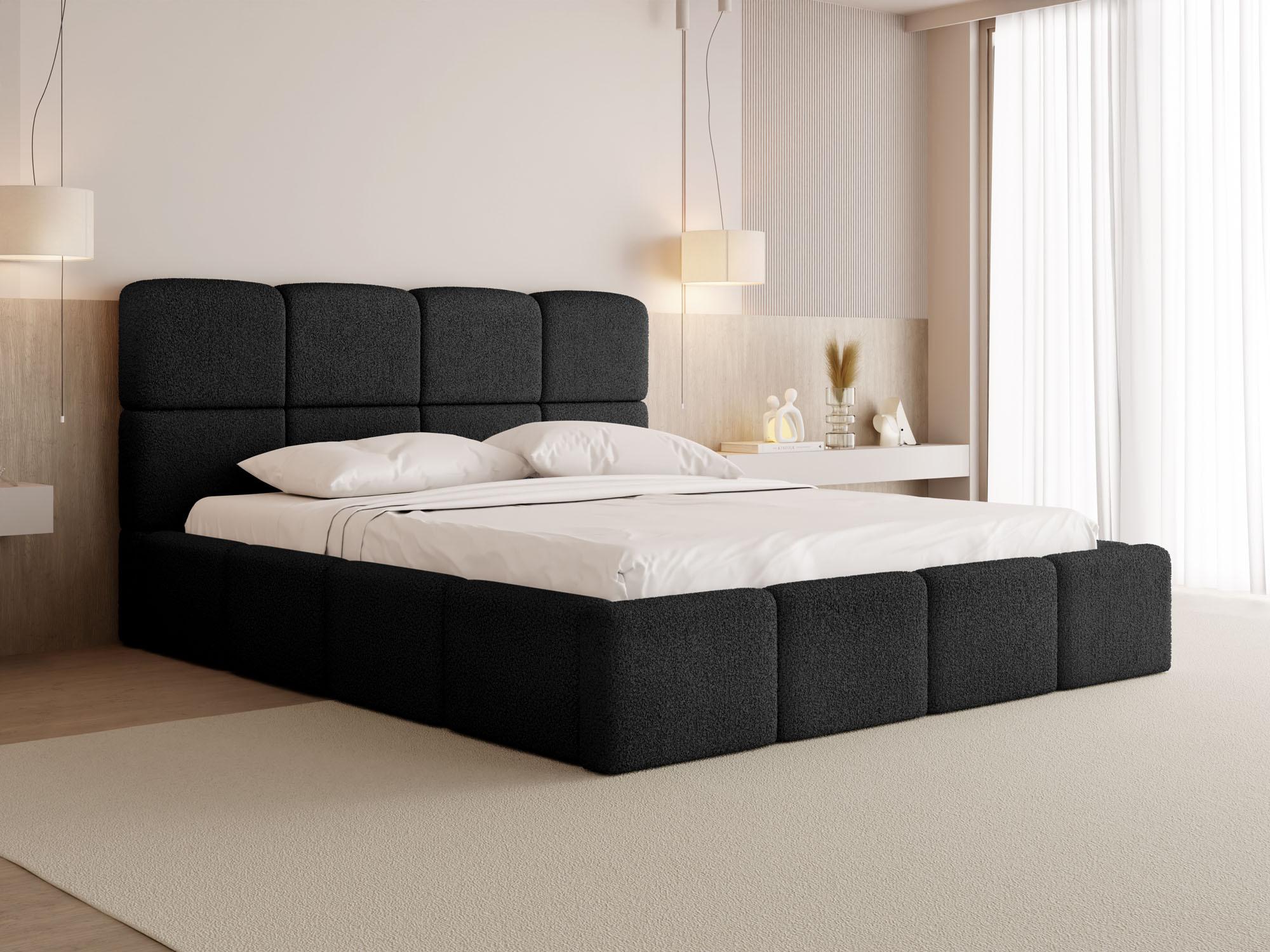 Schwarz Boucle 160x200 cm