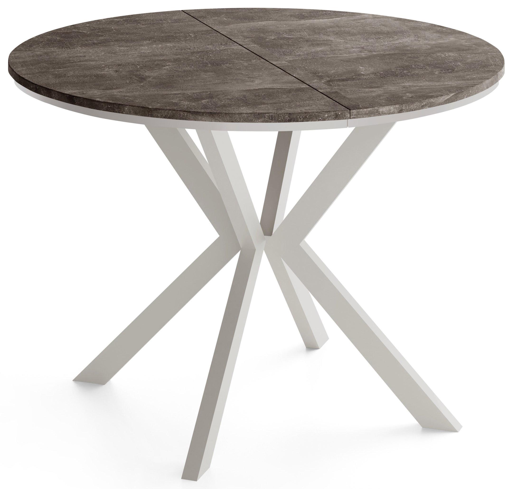 wohnli-moebel-suche-800001913199 Wohnli Möbelsuche - ESSTISCH Valio Neo rund oval ausziehbar verlängerbar mit Metallbeinen in Kaschmir Grau