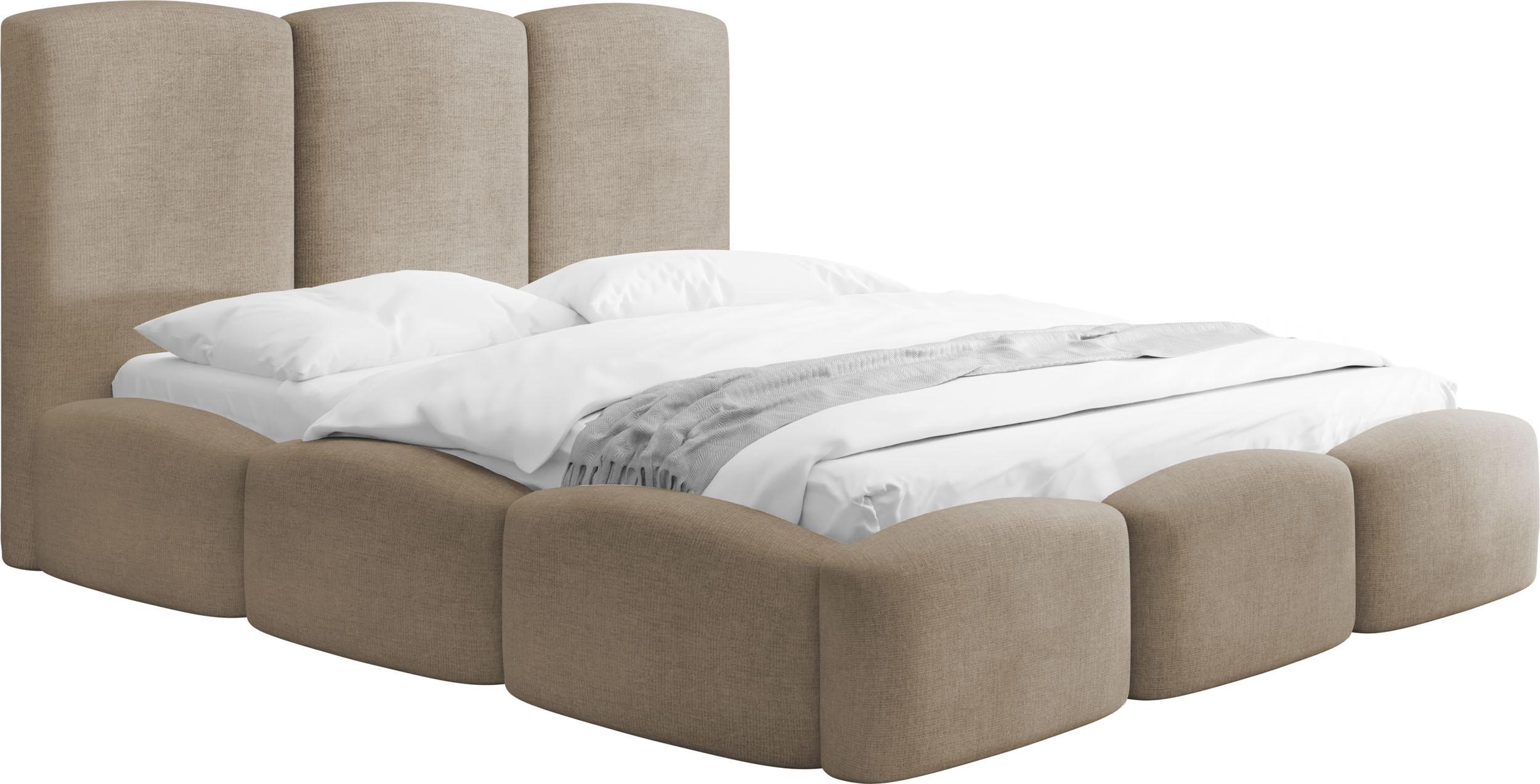 wohnli-moebel-suche-800001913275 Wohnli Möbelsuche - POLSTERBETT Harmony mit Bettkasten & Lattenrost in Braun Chenille 160 x 200 cm