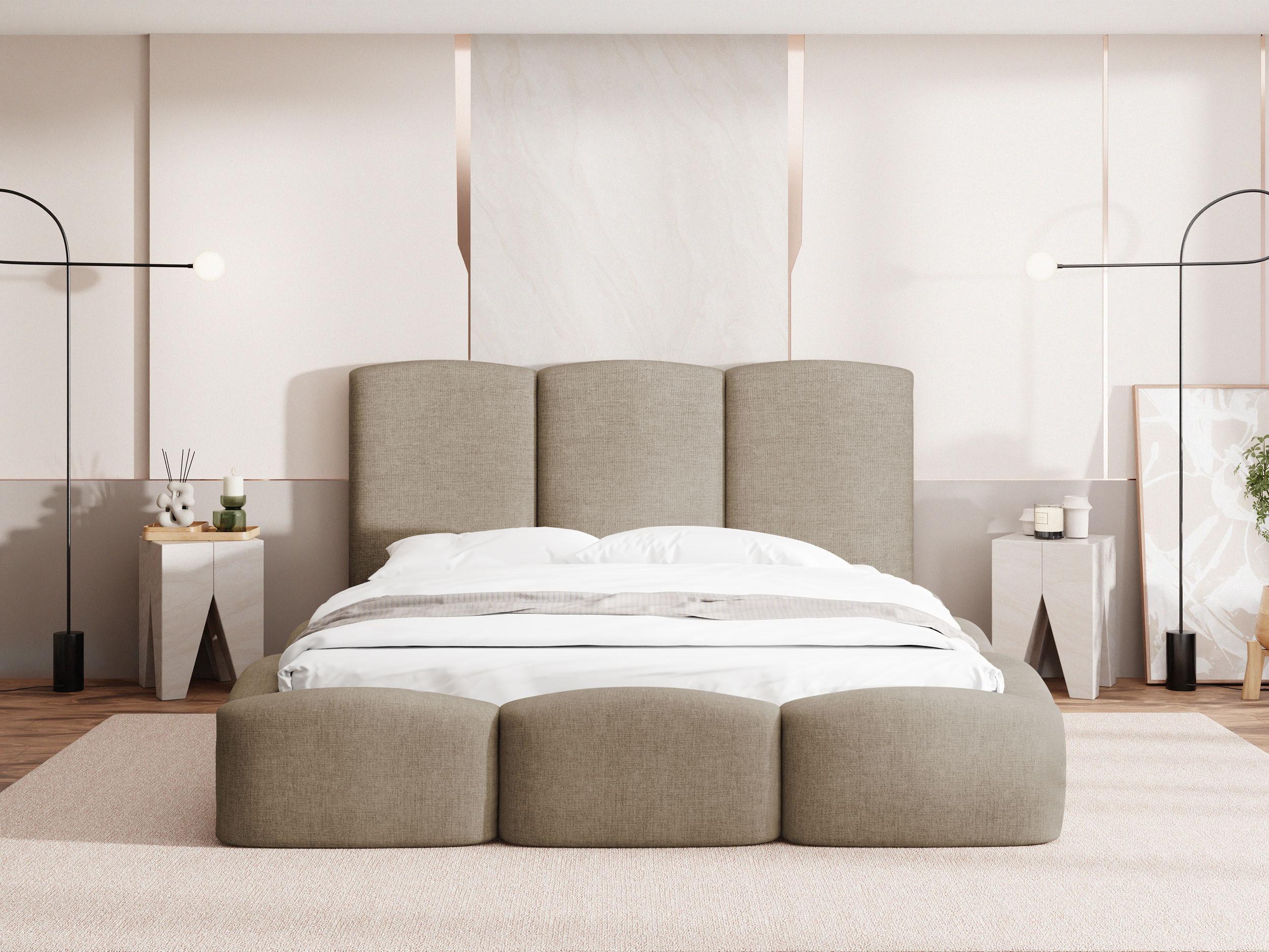 POLSTERBETT Harmony mit Bettkasten & Lattenrost in Braun Chenille 200 x 200 cm Textil WFL GROUP Möbel > Betten > Polsterbetten Braun
