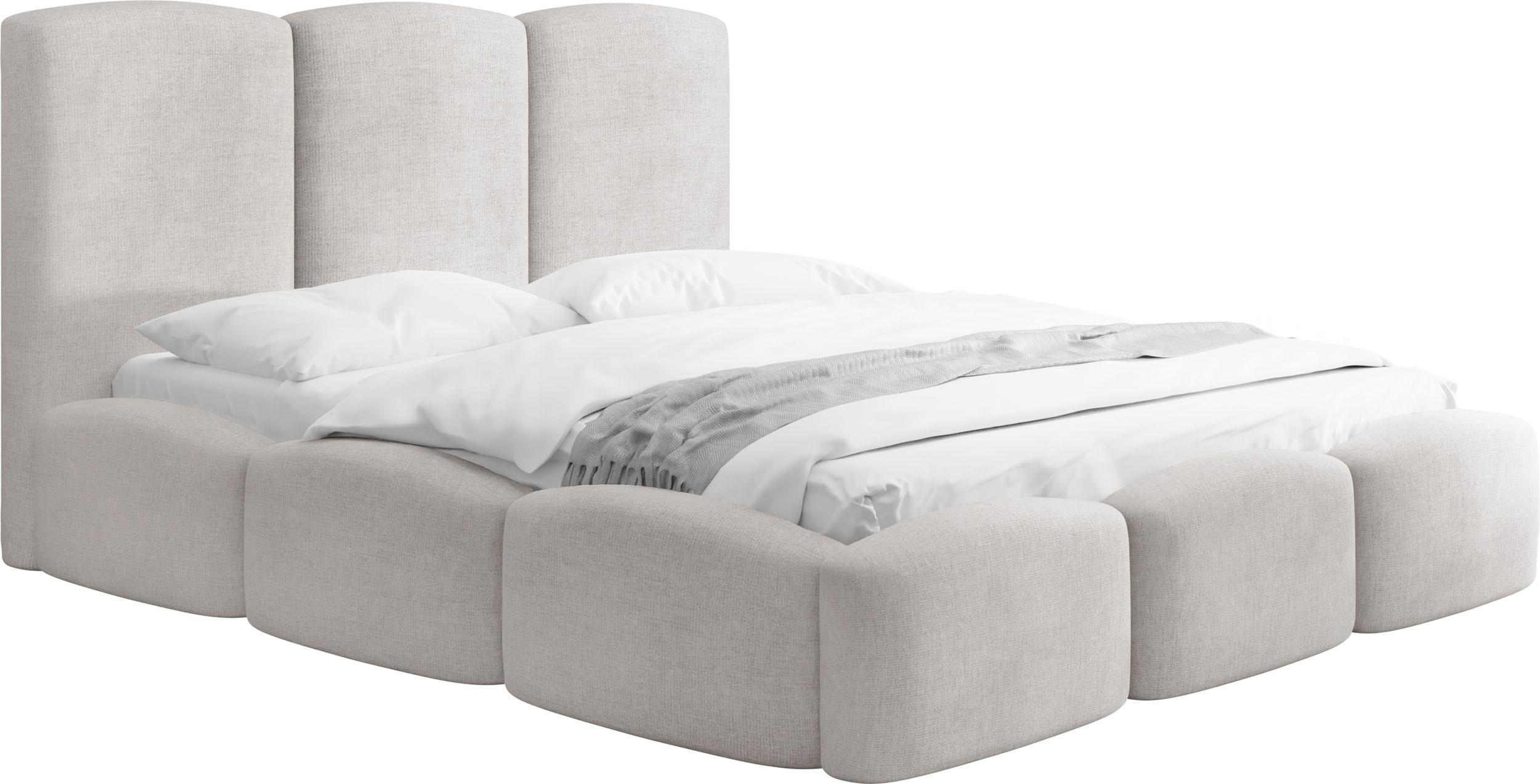 wohnli-moebel-suche-800001913303 Wohnli Möbelsuche - POLSTERBETT Harmony mit Bettkasten & Lattenrost in Hellgrau Chenille 120 x 200 cm