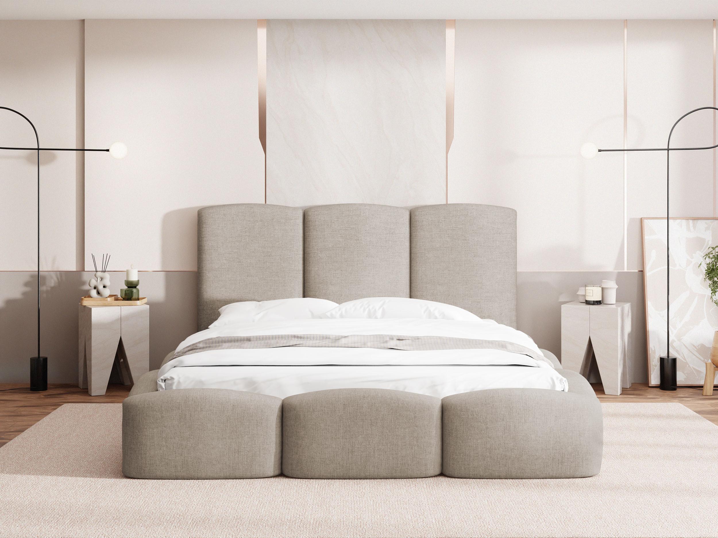 POLSTERBETT Harmony mit Bettkasten & Lattenrost in Beige Chenille 120 x 200 cm Textil WFL GROUP Möbel > Betten > Polsterbetten Braun