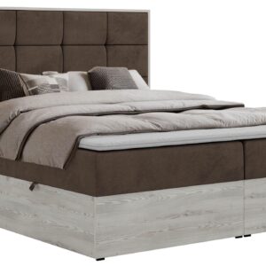 wohnli-moebel-suche-800001931094 Wohnli Möbelsuche - BOXBETT ALNOR 200/200 Braun Velvet - Topper Visco - H3