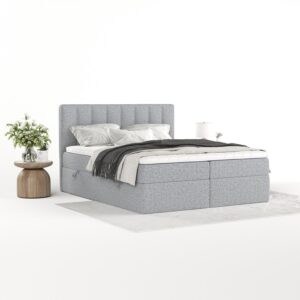 wohnli-moebel-suche-800001932200-1 BOXBETT Bari 180/200 cm Grau im Riva Stoff Textil AltaBeds Möbel > Betten > Boxspringbetten Grau