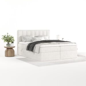 wohnli-moebel-suche-800001932211-1 BOXBETT Bari 140/200 cm Creme im Neve Stoff Textil AltaBeds Möbel > Betten > Boxspringbetten Weiß