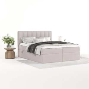 wohnli-moebel-suche-800001932282-1 BOXBETT Bari 200/200 cm Beige im Riva Stoff Textil AltaBeds Möbel > Betten > Boxspringbetten Beige