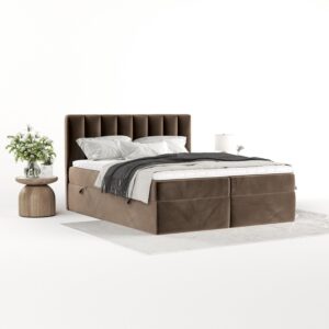 wohnli-moebel-suche-800001932692-1 BOXBETT Bari 160/200 cm Braun im Paros Stoff Textil AltaBeds Möbel > Betten > Boxspringbetten Braun