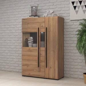 wohnli-moebel-suche-800001933893-1 GESCHIRRSCHRANK Louis Holz Holzwerkstoff Petits-meubles Möbel > Schränke > Vitrinen Braun