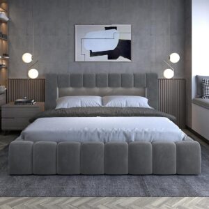 wohnli-moebel-suche-800001933979-1 BOXBETT 180/200 Auria Grau Holz Petits-meubles Möbel > Betten > Boxspringbetten Grau