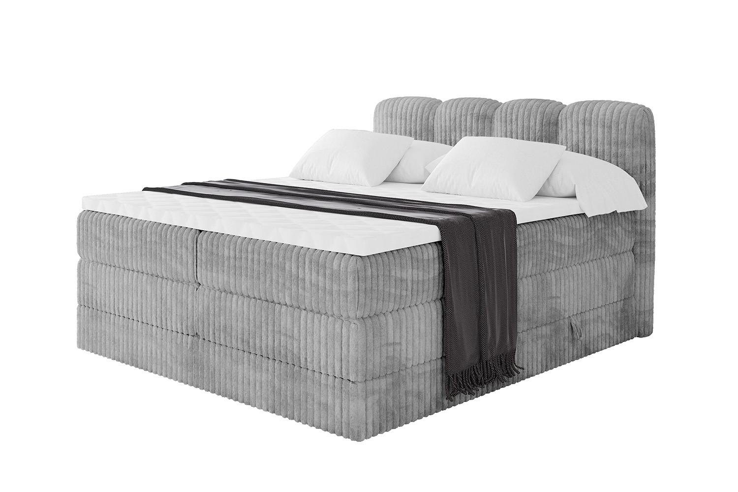 wohnli-moebel-suche-800001936001 Wohnli Möbelsuche - BOXBETT mit Matratze H3|H4 - NINA KING - 180x200 cm - Hellgrau