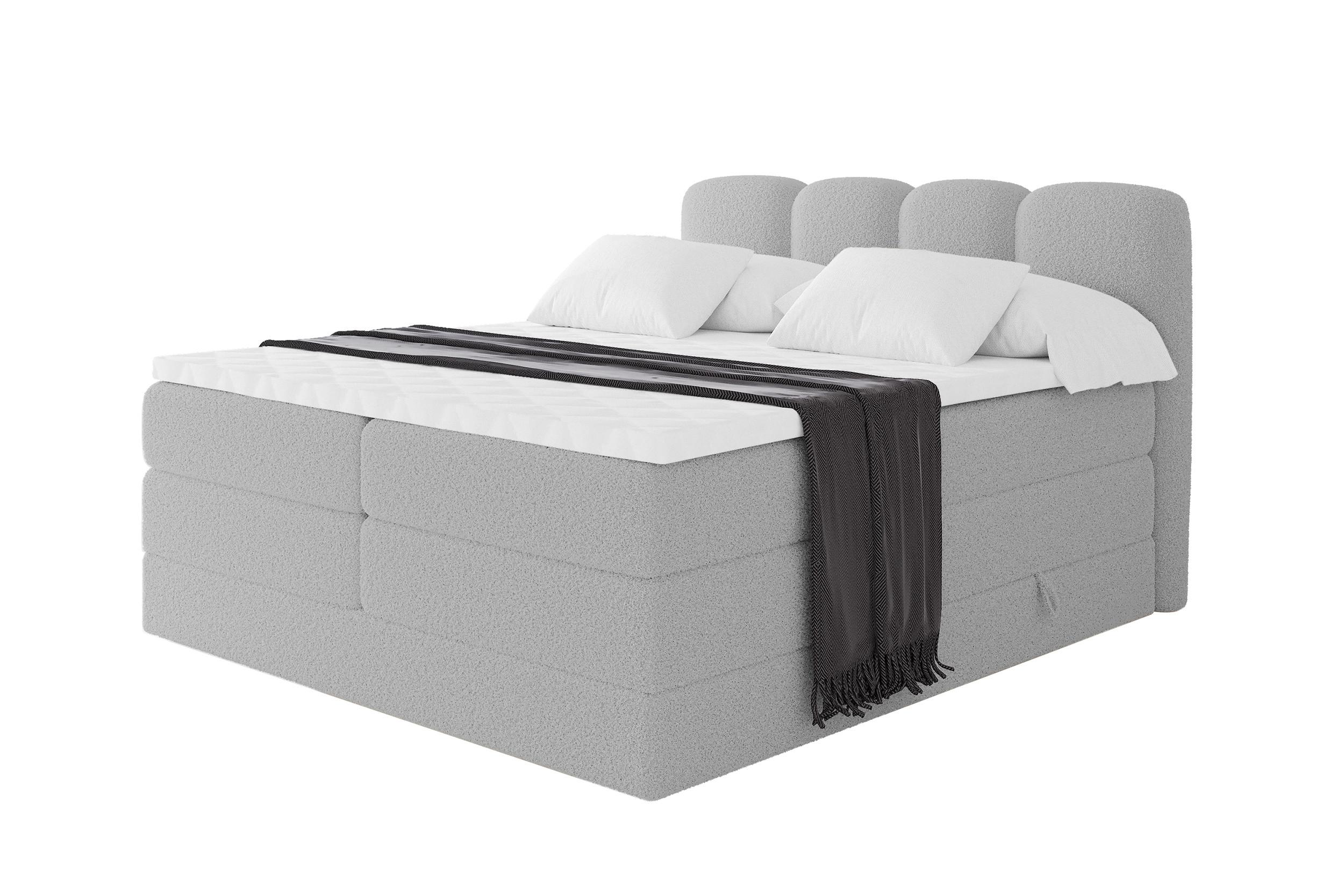 wohnli-moebel-suche-800001936002 Wohnli Möbelsuche - BOXSPRINGBETT mit Matratze H3/H4 - NINA KING - 140x200 cm Hellgrau