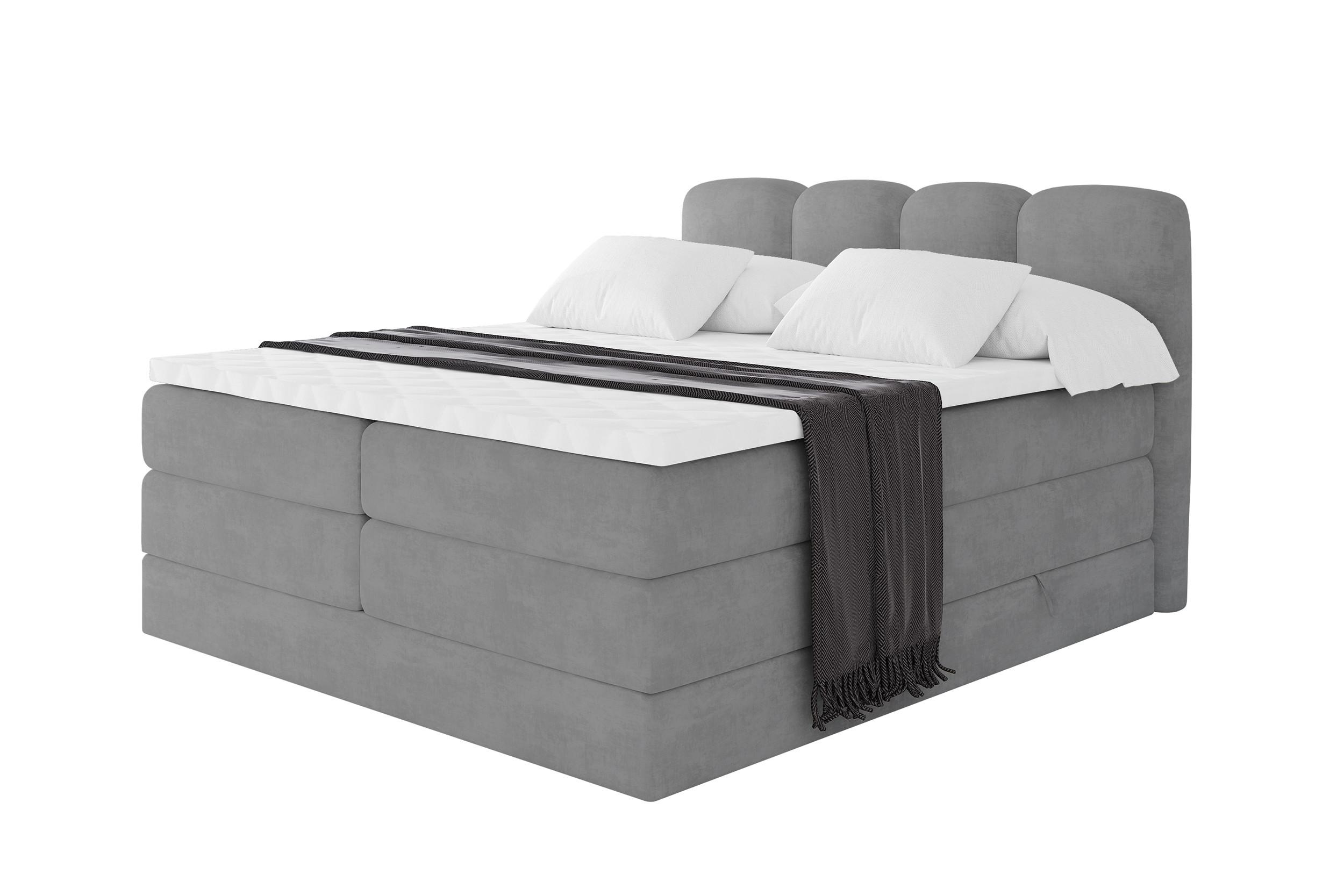 wohnli-moebel-suche-800001936035 Wohnli Möbelsuche - BOXBETT mit Matratze H3|H4 - NINA KING - 180x200 cm - Hellgrau