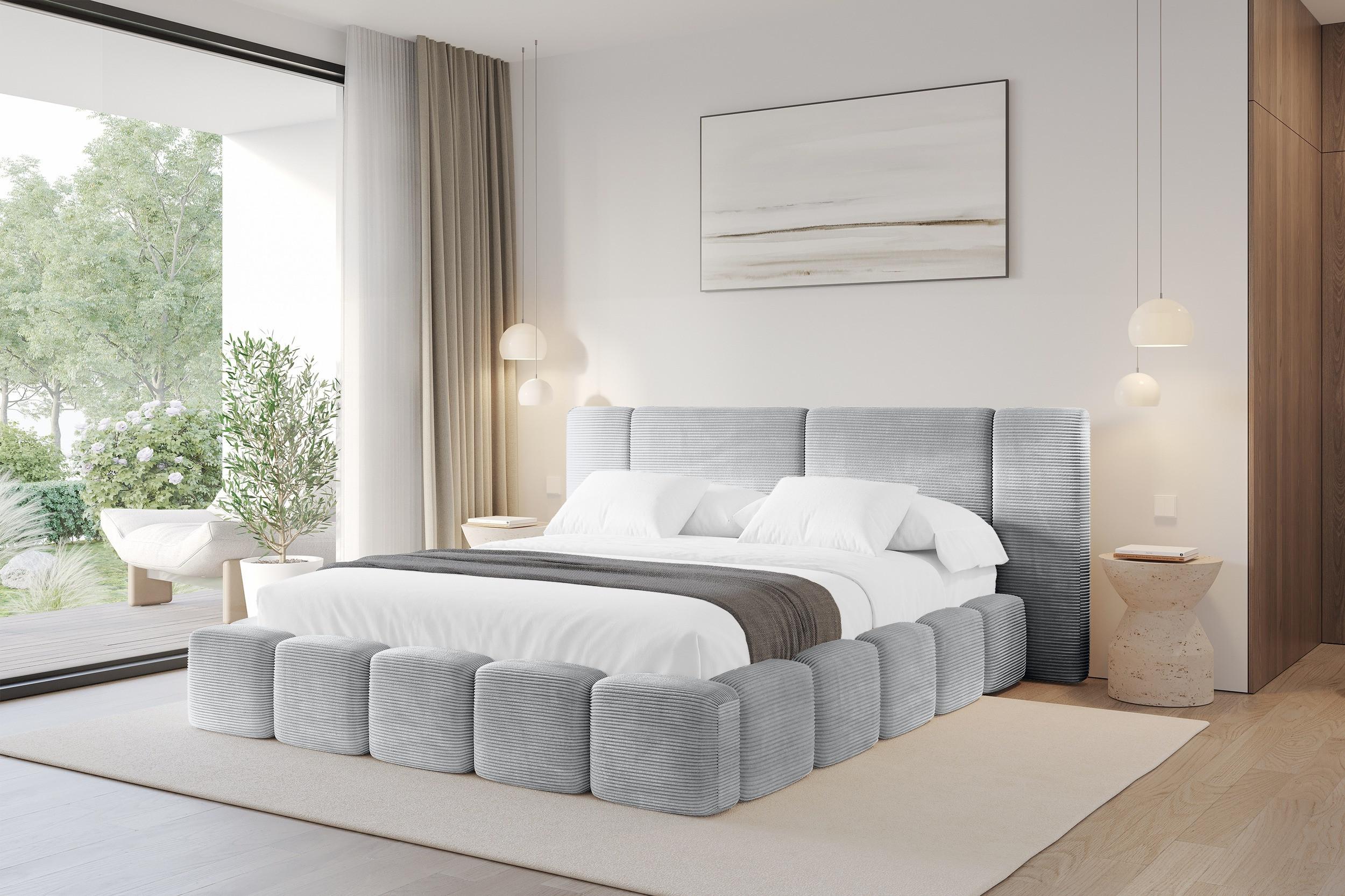 Boxbett ohne Matratze - NILO 140x200 Grau