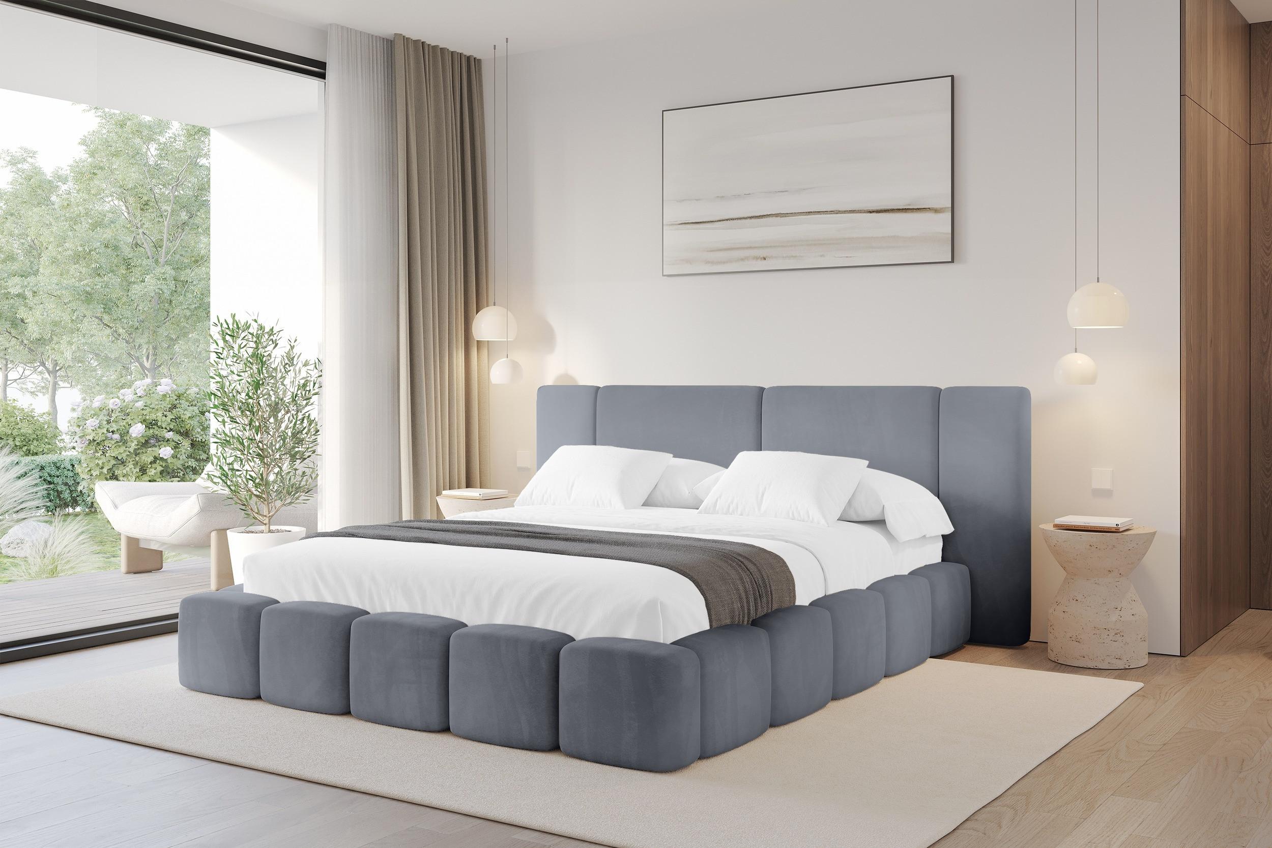 Boxbett ohne Matratze - NILO 140x200 Grau
