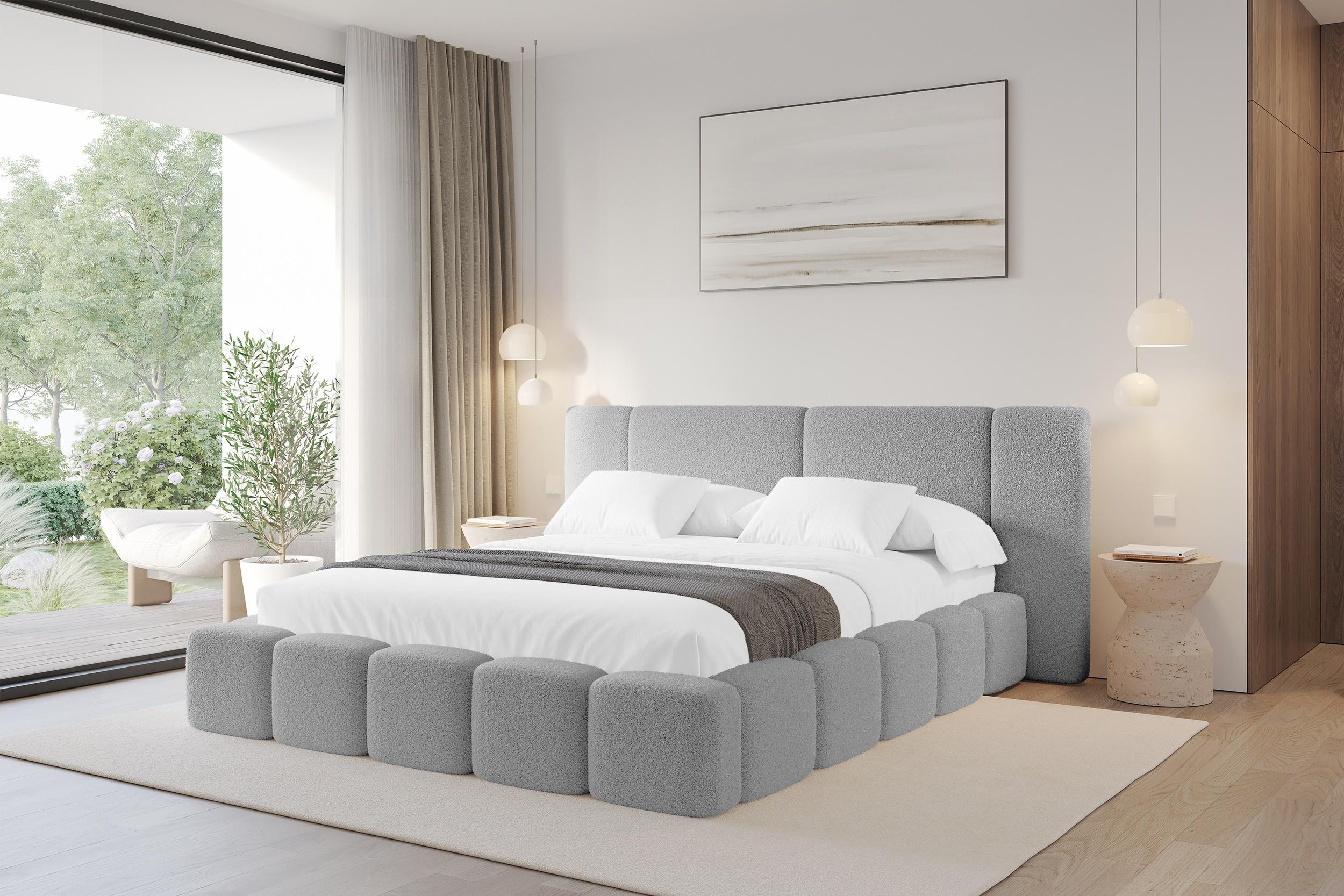 Boxbett ohne Matratze - NILO 180x200 Hellgrau