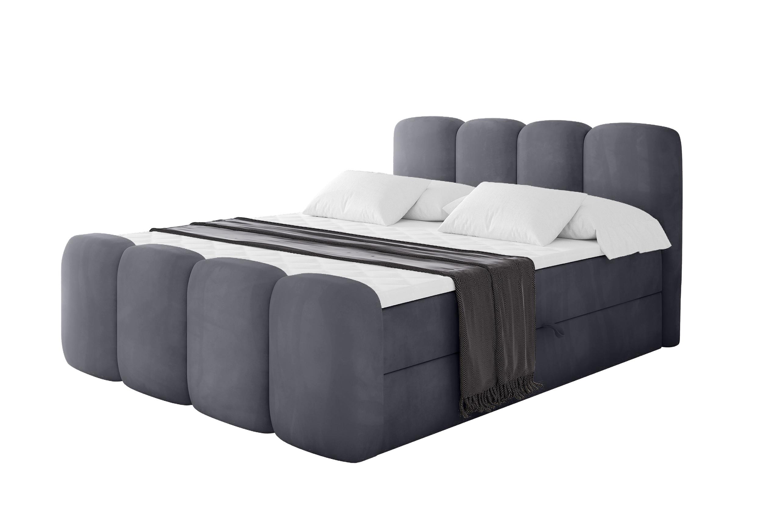 wohnli-moebel-suche-800001940334 Wohnli Möbelsuche - BOXBETT mit Matratze H3 - NINA-Z - 140x200 cm - Dunkelgrau